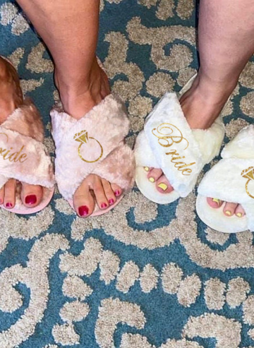 Bridal Slippers - Personalized Lovely Polyester Slippers [MR0009]